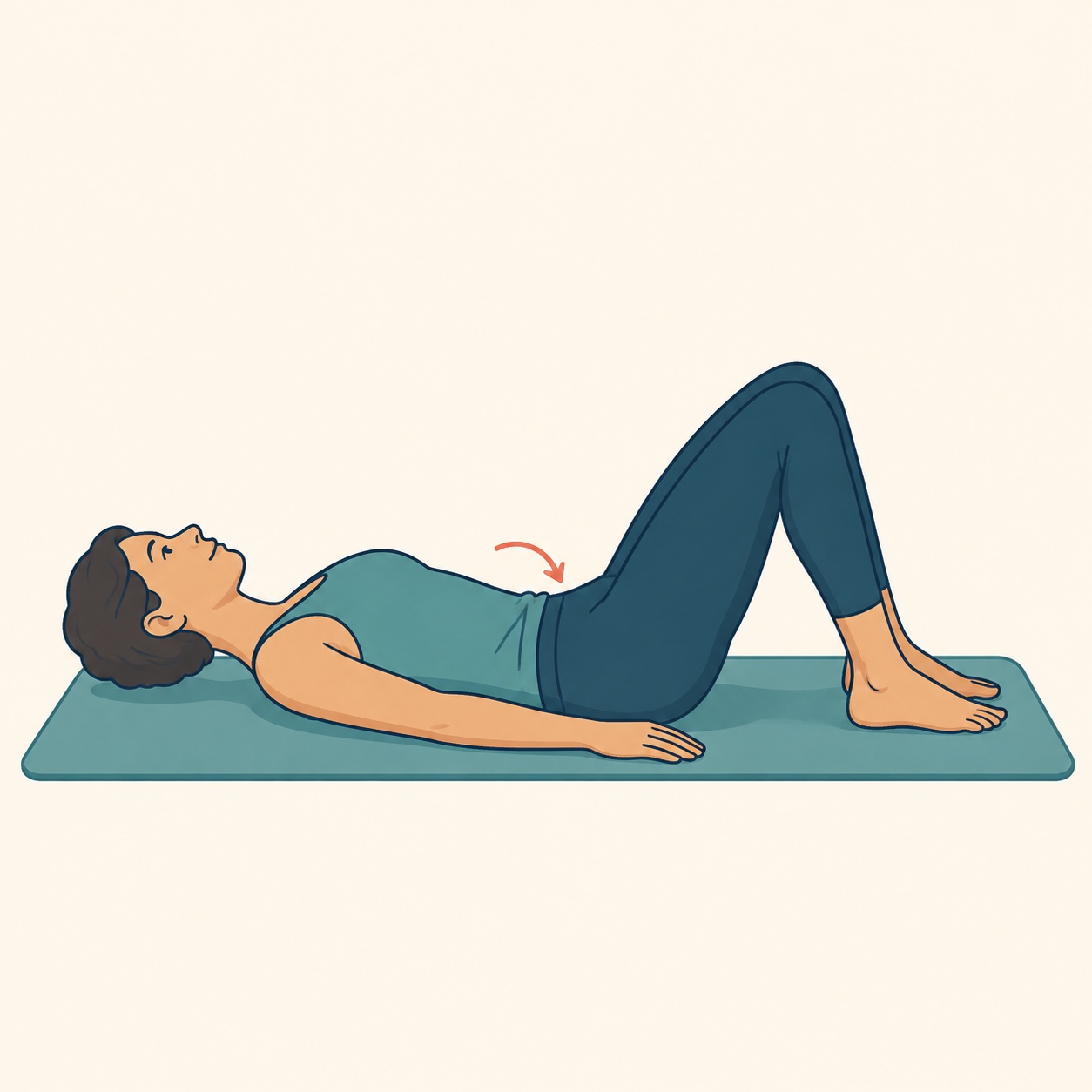 Morning Stretch の骨盤前後傾イラスト